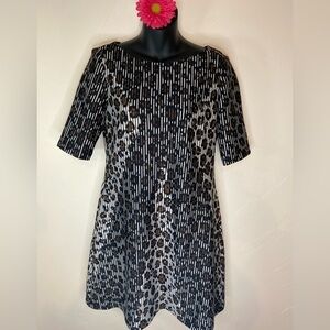 Just…Taylor~Heavy Polyester/Spandex Stripped Animal Print Mini Dress~Size 6